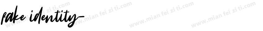 fake identity字体转换